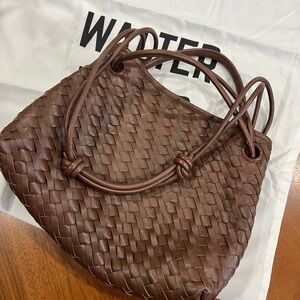 Walter Baker Hazel Brown Woven Leather Tote